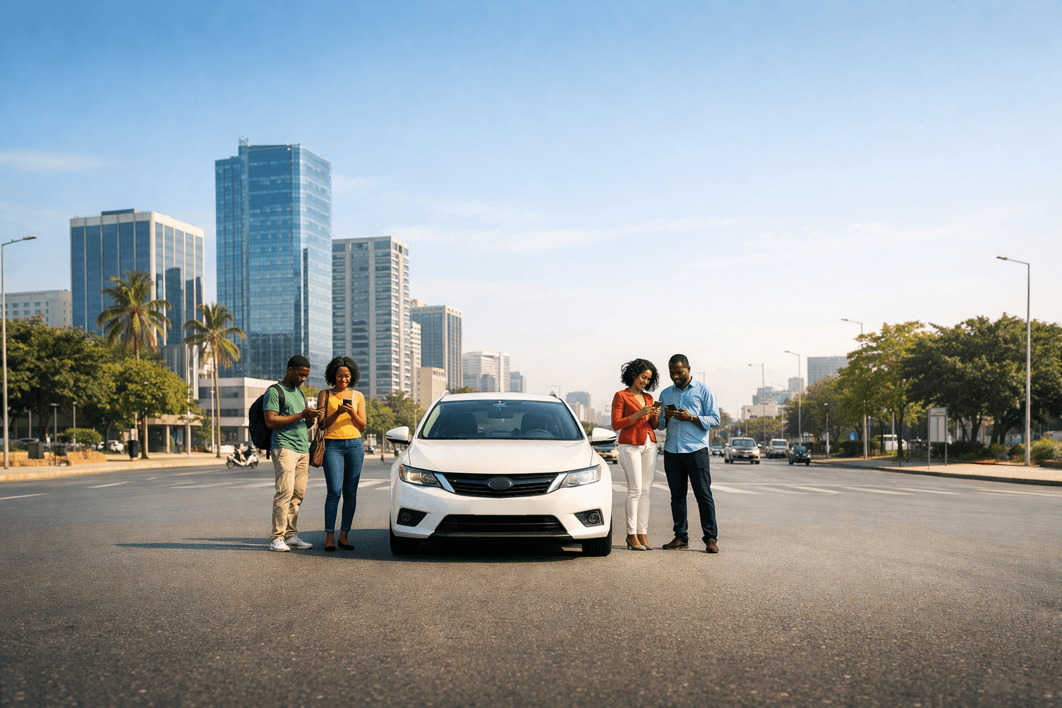 Passager utilisant SDrive a l'arriere